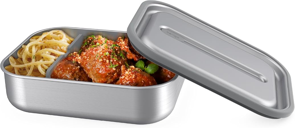 Bentgo MicroSteel Leak-Proof Lunch Box, Microwave-Safe and Oven-Safe Bento Container