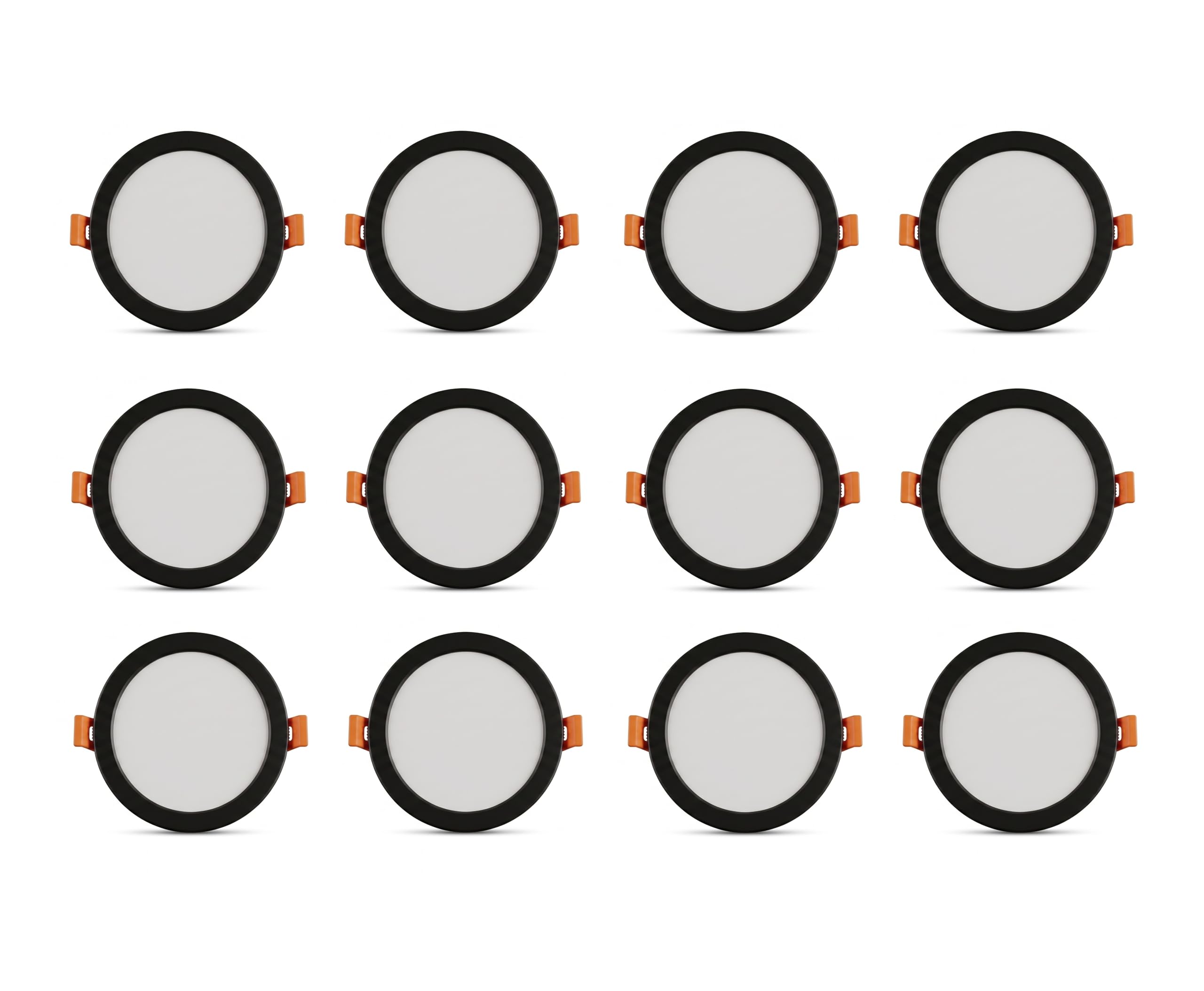 8W Round LED Panel Light (4 Inch) - Energy Saving Recessed Ceiling Light for Home and Office (Body Color Black) (12)-image-43