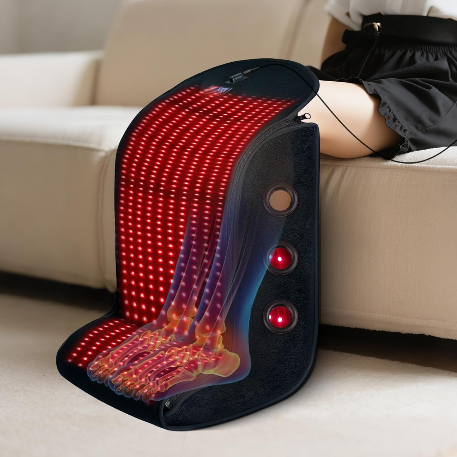 Red Light Therapy Feet Legs,2026 Upgraded 4 Modes for Legs Ankle,Infrared Light Therapy Consisting of 420 Dual Wavelength LED,Adjustable Power and Time Controller,13 * 11 * 18IN