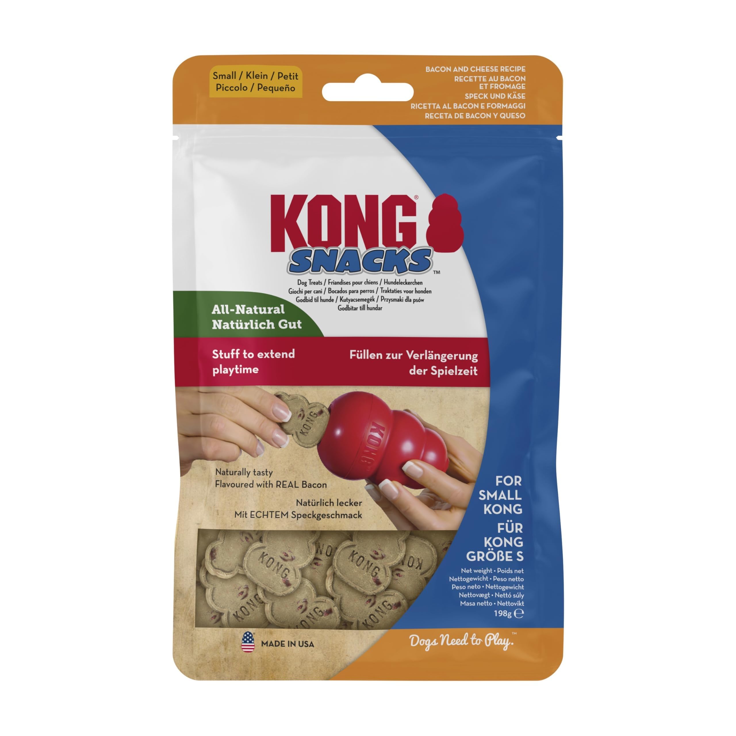 KONG Snacks Bacon & Cheese Biscuits, For Small-Medium KONG Toys