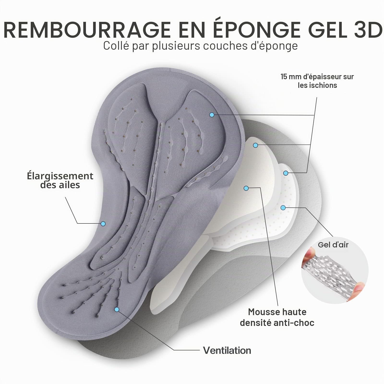BERGRISAR Cycling Shorts - Shorts - Équitation, Professionnel - Homme