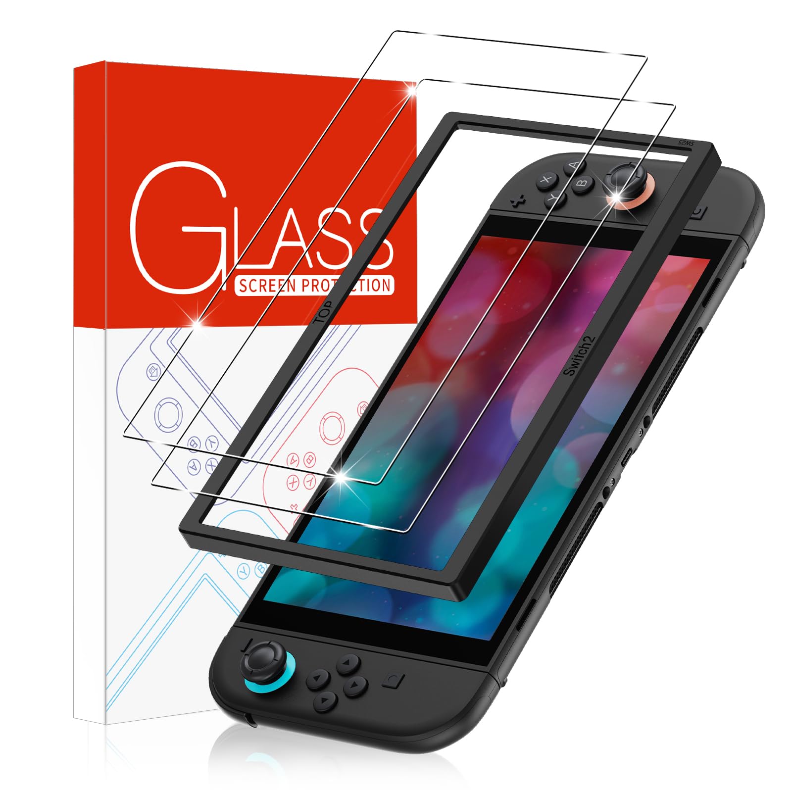 Amazon.co.jp: Switch 2 ガラスフィルム Seefox【2枚入り】Switch 2