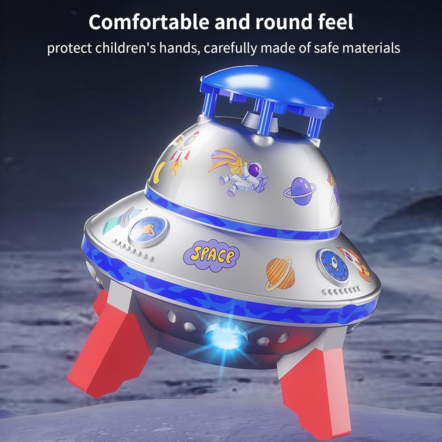 Kid Sprinklers for Backyard - 360° Rotating Flying Saucer Water Toy with LED Lights, Portable Outdoor Sprinkler for Kids & Pets, Fun Summer Water Play for Garden, Yard, Carnival & Community Park