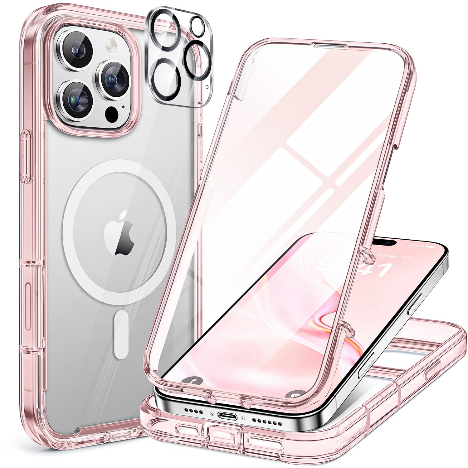 Miracase Magnetic Case for iPhone 17 Case, [Bubble Free] Built-in Glass Screen Protector+ [New Camera Control Button], Full Body Bumper Compatible with MagSafe, Drop Proof 17 Cover,6.3-inch (Black) — view 133