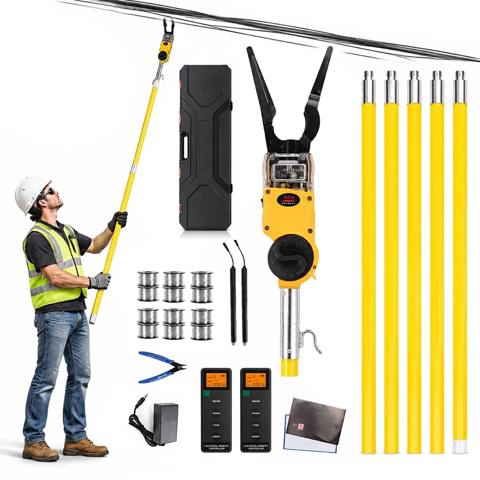 Kit d'outils pour ligature de câbles aériens, fixation de lignes aériennes