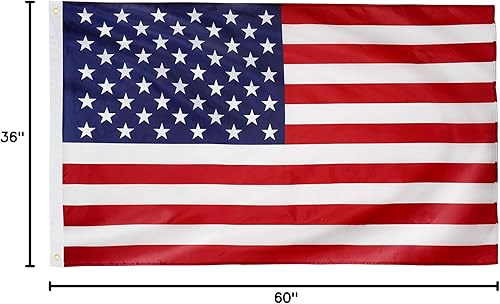Miniatura 8 de DANF - Bandera estadounidense de 3 x 5 pies, poliéster 100D más grueso, banderas de Estados Unidos con ojales de latón de 3 x 5 pies 3 x 5 pies,1,2