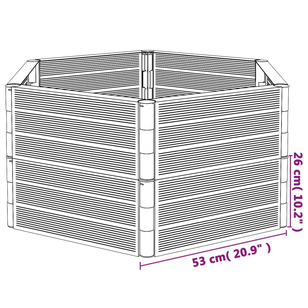 Homgoday Pflanzgefäß für den Garten, Pflanzgefäß für den Garten, Anthrazit aus PP, Pflanzgefäß für den Garten, Pflanzgefäß für den Außenbereich, Balkonkasten