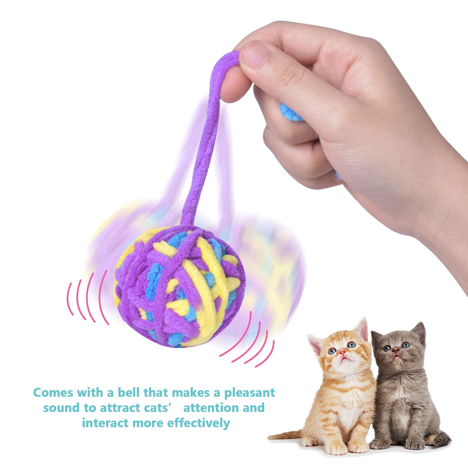 Kattenbaanspeelgoed | 3-traps interactief kattenbalspeelgoed - Draaitafel Track Play-puzzel met