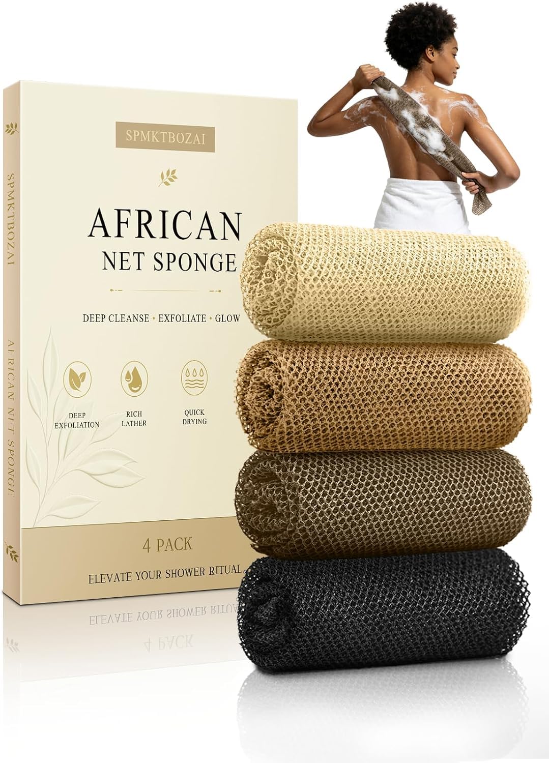 African Net Sponge - Exfoliate & Smooth Skin -7