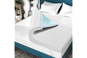 Elviros Firm Cooling Memory Foam Mattress Topper