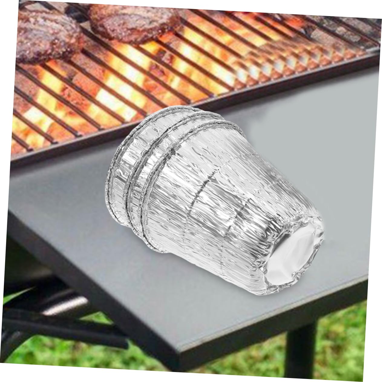 Griglia per Barbecue Portatile, Accessori da Campeggio, Rivestimenti USA e Getta, raccogli-Grasso, Secchiello per Esche: Perfetta per Gli Appassionati di Cucina e grigliate all'aperto.