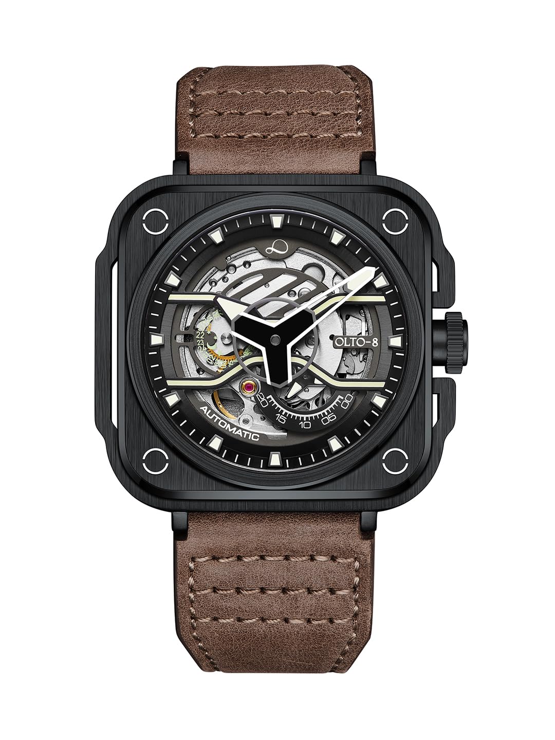 OLTO-8 Men Iron EX Brown Automatic Watch - G2-S331-L9 (B0CV45FJKW) Amazon Price History, Amazon Price Tracker