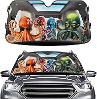 Vista 16 de GENANY Parasol Divertido para Parabrisas de Pareja de Perros Golden Retriever Lindos para Coche SUV Camión (55x30 Pulgadas), Parasol