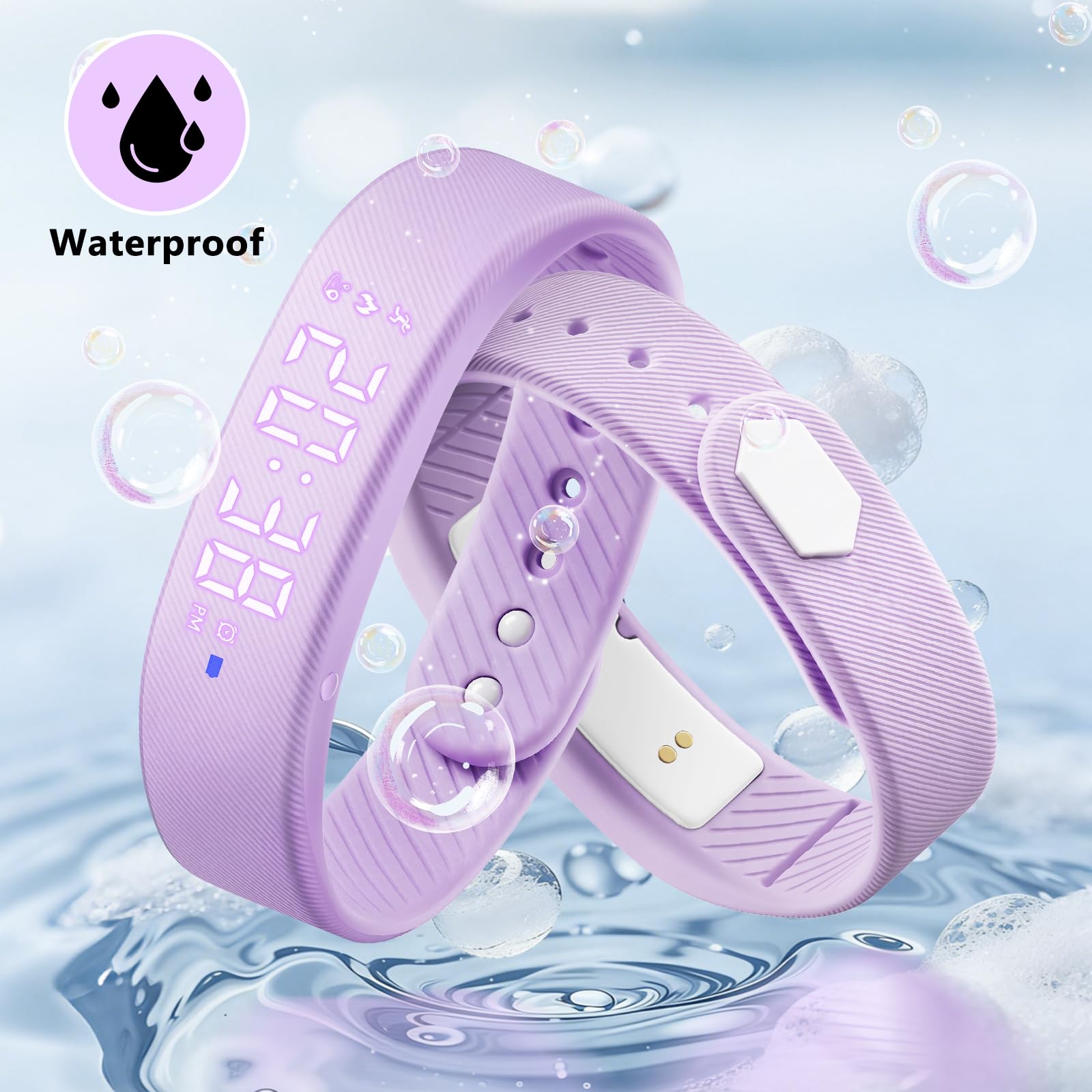 Timever Montre Digitale Enfant avec Chronomètre, Eclairage, 3 Alarme, Date,Podomètres Marche Non Connecté-Montres Sport pour Fille Garcon avec Bracelet en Silicone