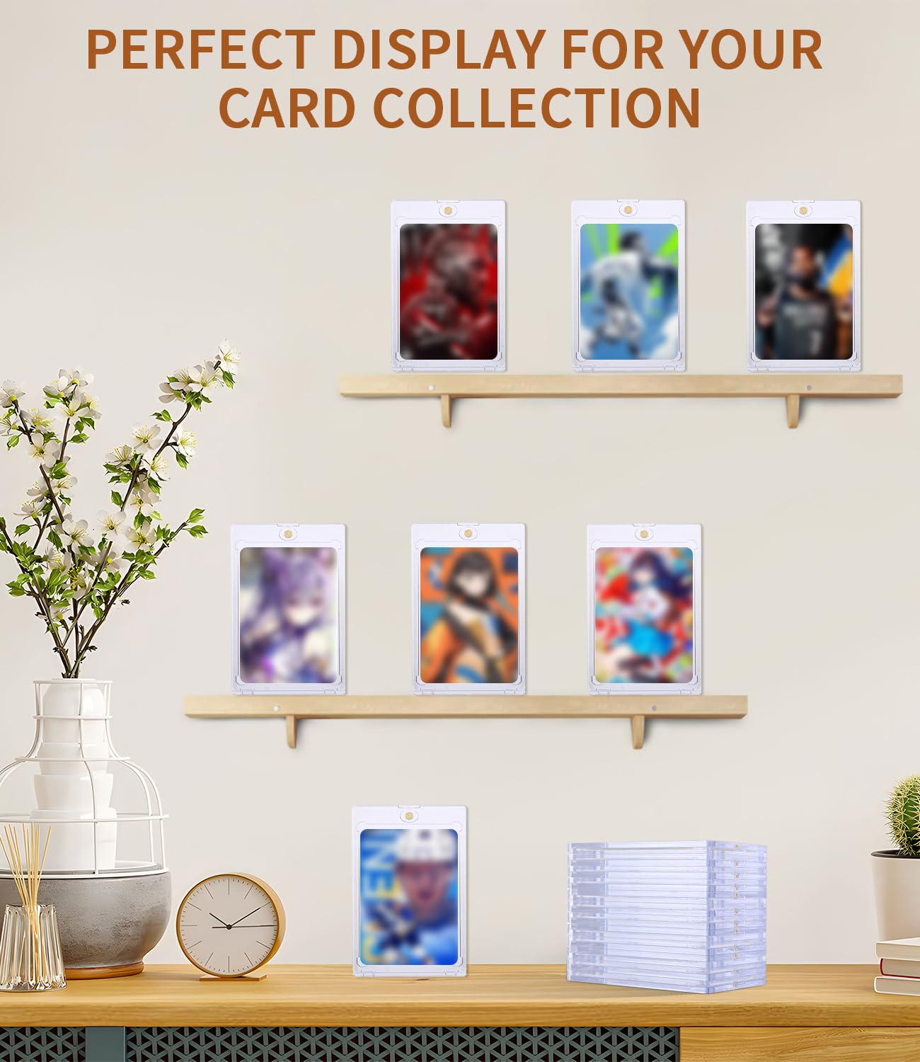 LEAZZLE 12 sztuk etui na karty kolekcjonerskie Magnetic Card Holder