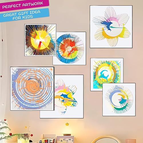 Miniatura 7 de Máquina de arte giratorio con mecanismo giratorio de dos velocidades, obras de arte de origami, ideas de regalo de cumpleaños para niños de 6 años