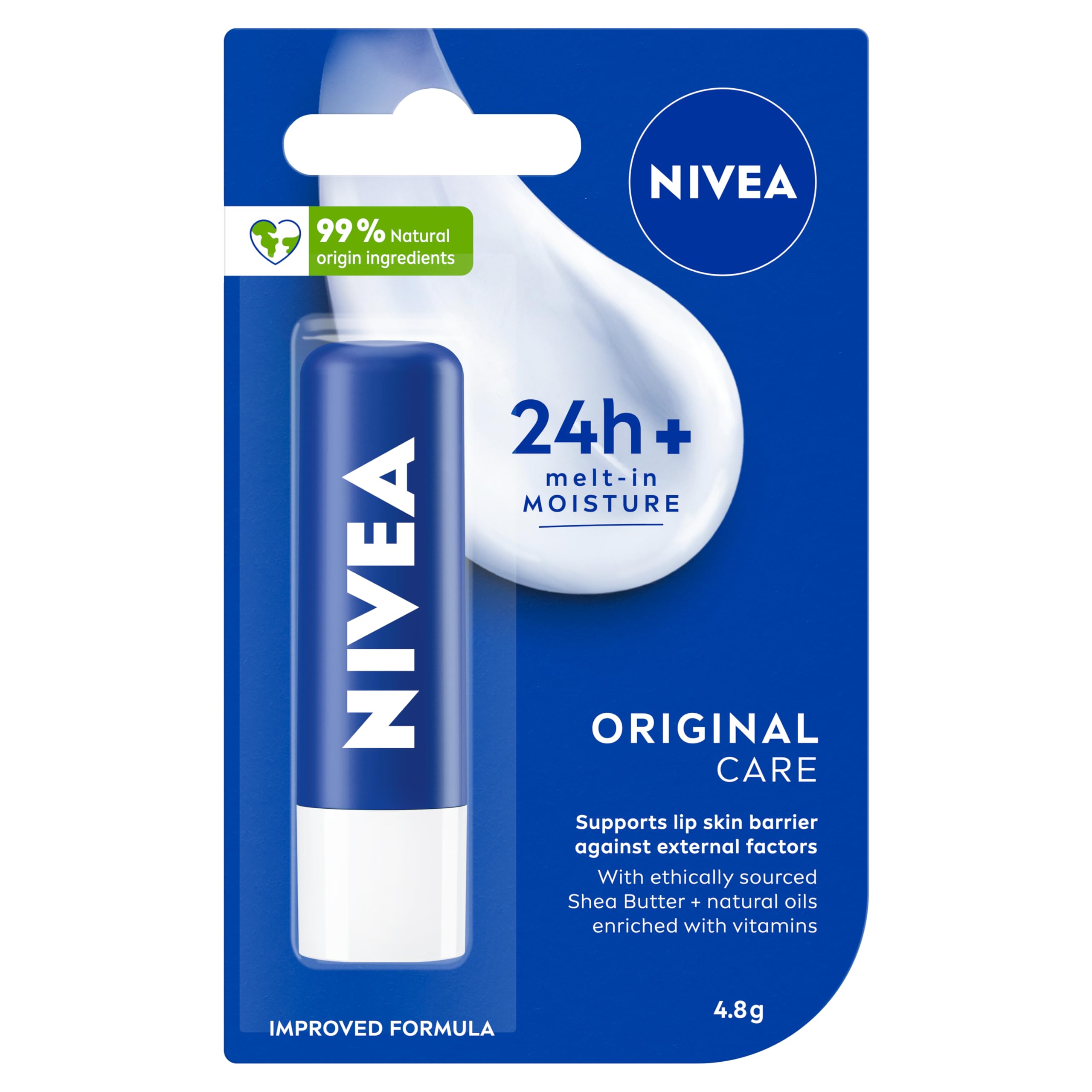 NIVEA Original Care Lip Balm 4.8g (1 pack)