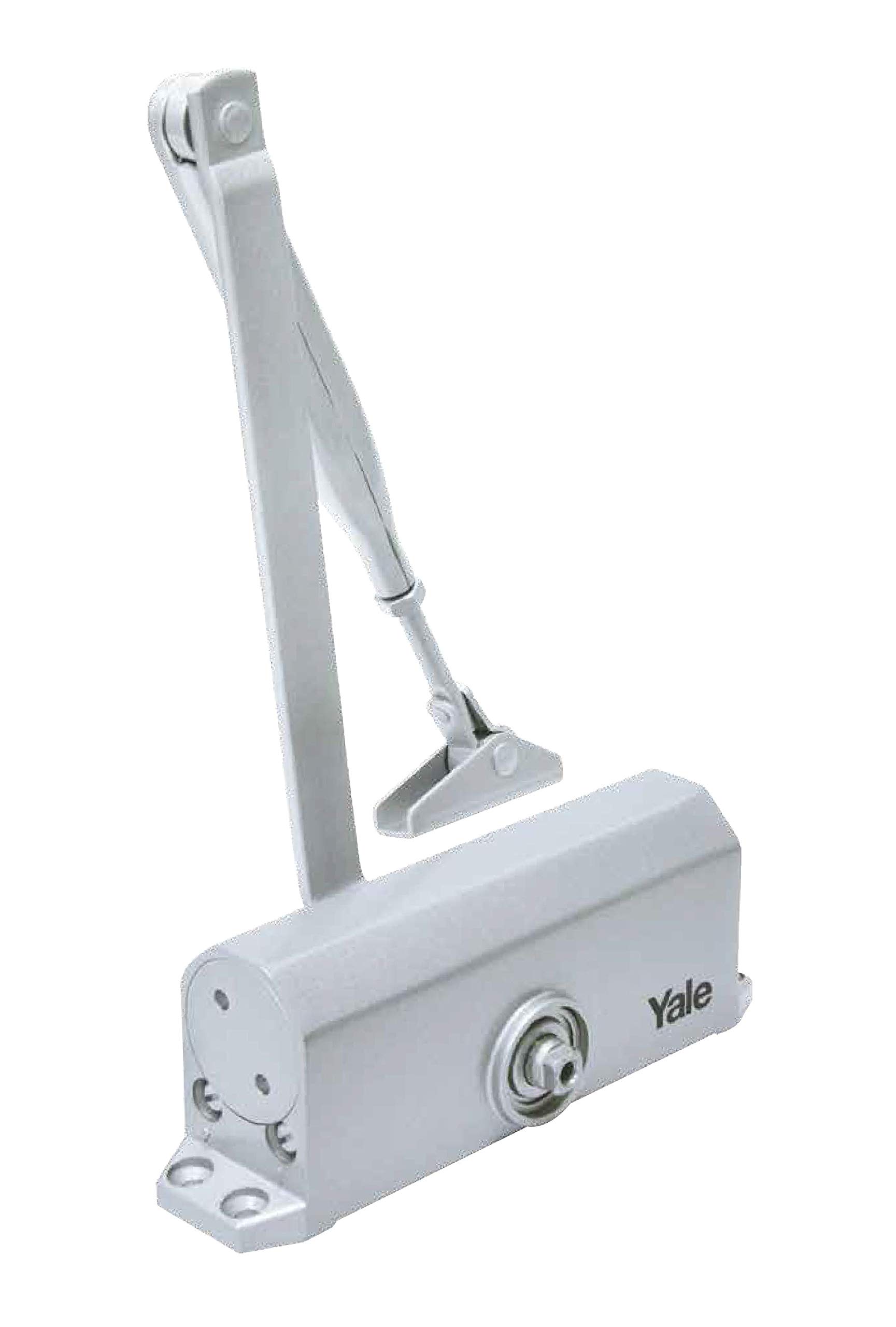 DCR 502 Surface Mounted Door Closer for Home, Office | Suitable for Metal, Wood | Door Weight Upto 45 Kgs | 2 Adjusting Speed (Closing and Latching), Aluminum Material-Silver