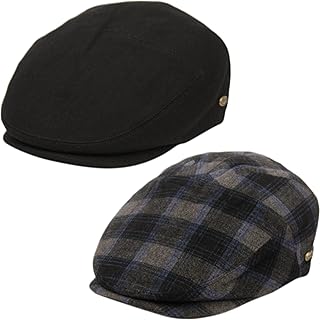 Men’s Wool Blend Newsboy Tweed Flat Cap, Classic Vintage Gatsby Cabbie Golf Hat for Driving Hunting Duckbill Cap