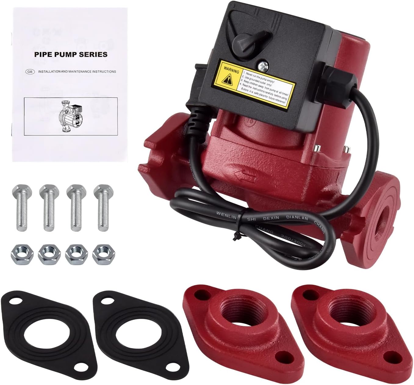 UPS26-99FC, 52722512 Water Circulator Pump, 115V 1/6HP Boiler Pump Used for Radiant Heating, Hydronic Heating, Fan Coil, Solar, and Hot Water Systems, Cast Iron Body High Efficiency and Quiet