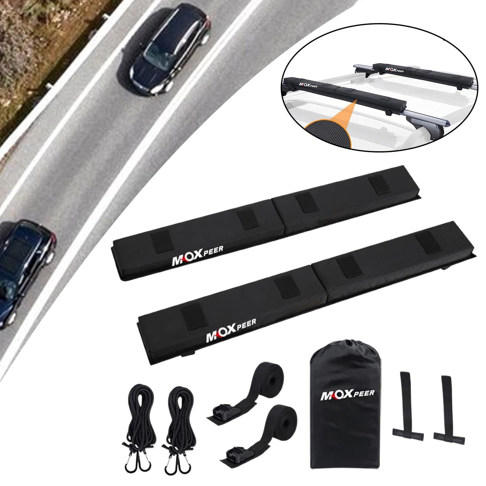 Accessori per Portapacchi con Cuscini Morbidi per Il Trasporto di Canoe e Paddleboard, veloci e Comodi. Portapacchi Pieghevoli, per Sistema di Trasporto Bagagli per Auto,