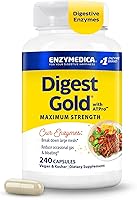 Vista 11 de Enzymedica Digest Gold + ATPro, fórmula enzimática de máxima fuerza, evita la hinchazón y los gases, 14 enzimas clave incluyendo amilasa, proteasa