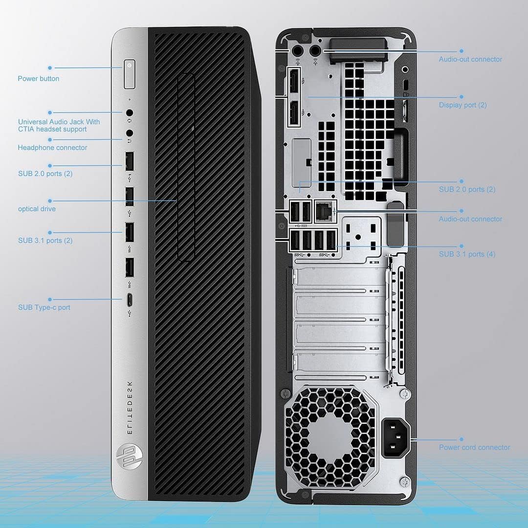 Amazon.com: HP EliteDesk 800 G3 Small Form Factor PC with 21.5