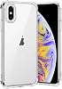 Gueche Case for iPhone XS Max, Crystal Clear Silicone TPU Hard Back PC Phone Cover, Shock-Absorption, Bike Phone Holder and Wireless Charger Compatible - Clear