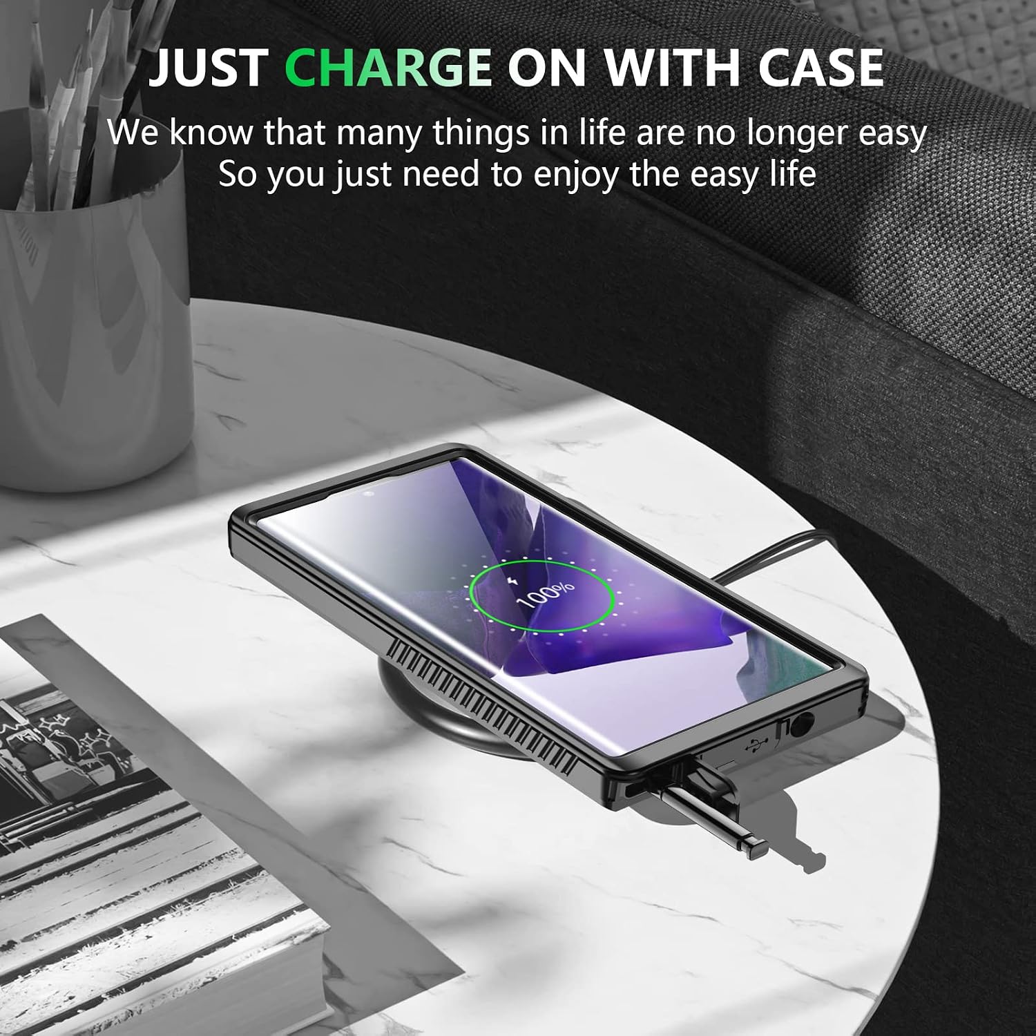 Temdan for Samsung Galaxy Note 20 Ultra Case Waterproof, Built in Screen Protector 360° Full Body Heavy Duty Shockproof IP68 Waterproof Note 20 Ultra Case for Samsung Note 20 Ultra 5G 6.9"(Black)