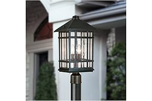 Traditional Sierra Craftsman Outdoor Post Light by Kathy Ireland Lighting