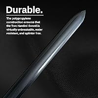 Vista 6 de E-BOGU Espada occidental de dos manos de polipropileno negra (40")