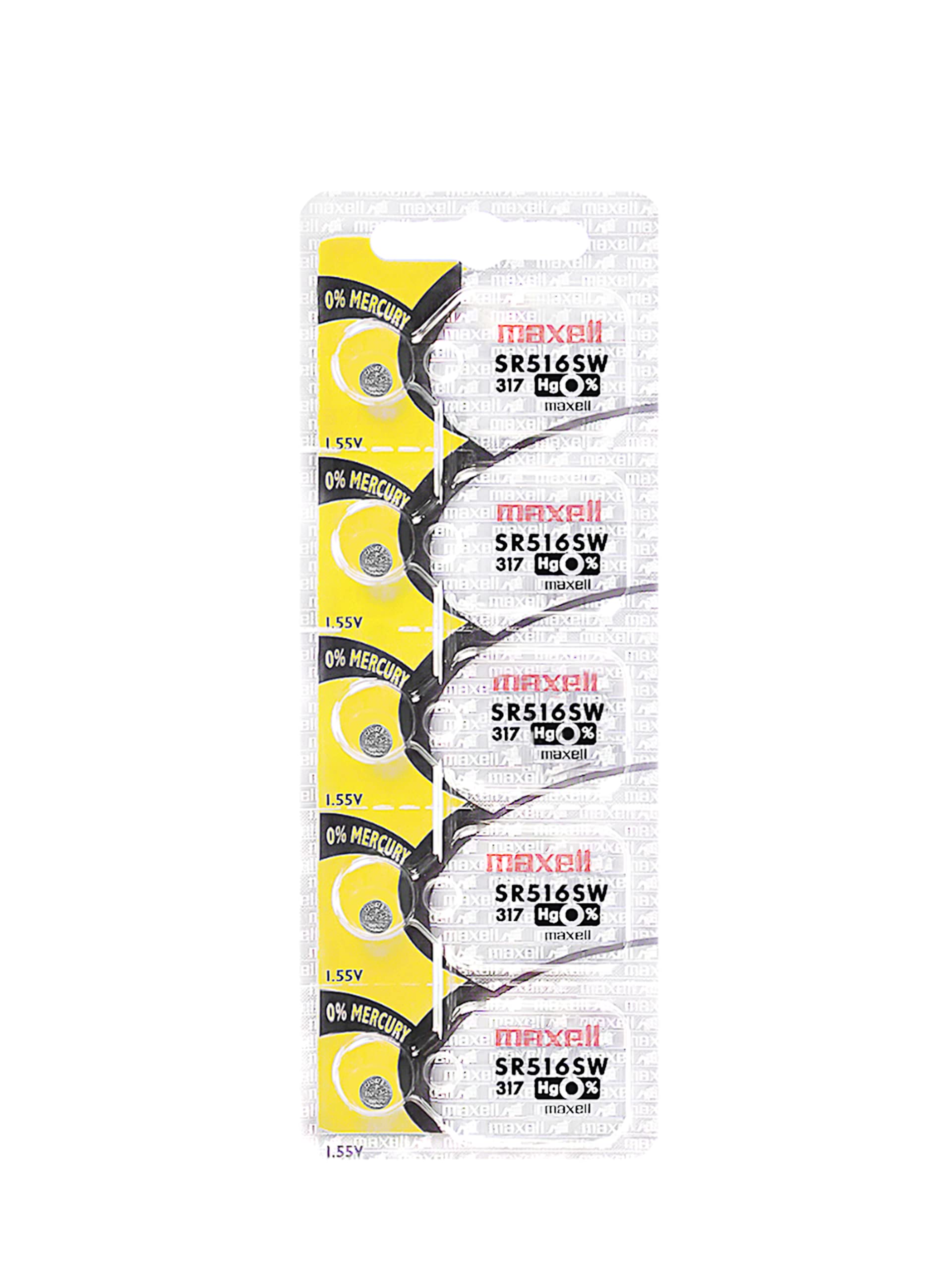 Maxell SR516SW SR62 317 D317 SB-AR Silver Oxide Watch Battery : Amazon.ca:  Clothing, Shoes \u0026 Accessories