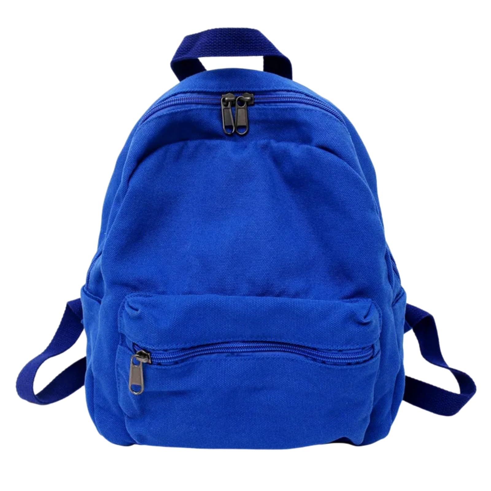 Zaino da Viaggio in Tela Lavato, Tasca con Cerniera Anteriore Semplice Sacco Giorno Casual Slot Aperte Laterali per I Viaggi Giornalieri degli Studenti-brown-24x29x9cm