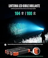 Vista 7 de Blavor - Paquete de batería externa solar, cargador inalámbrico Qi de 10,000 mAh, entrada y salida tipo C, linterna doble superbrillante, brújula