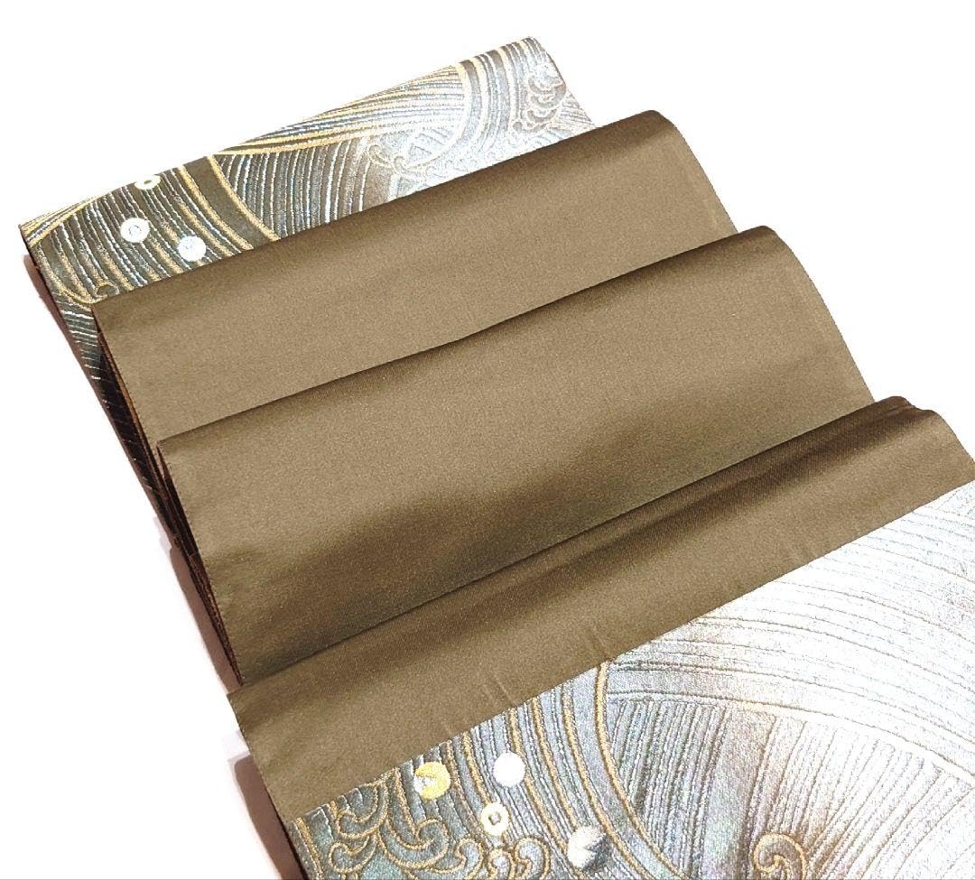 Amazon.co.jp: 1968.西陣織 藤沢機業店 波頭 袋帯 六通柄 正絹 着物  