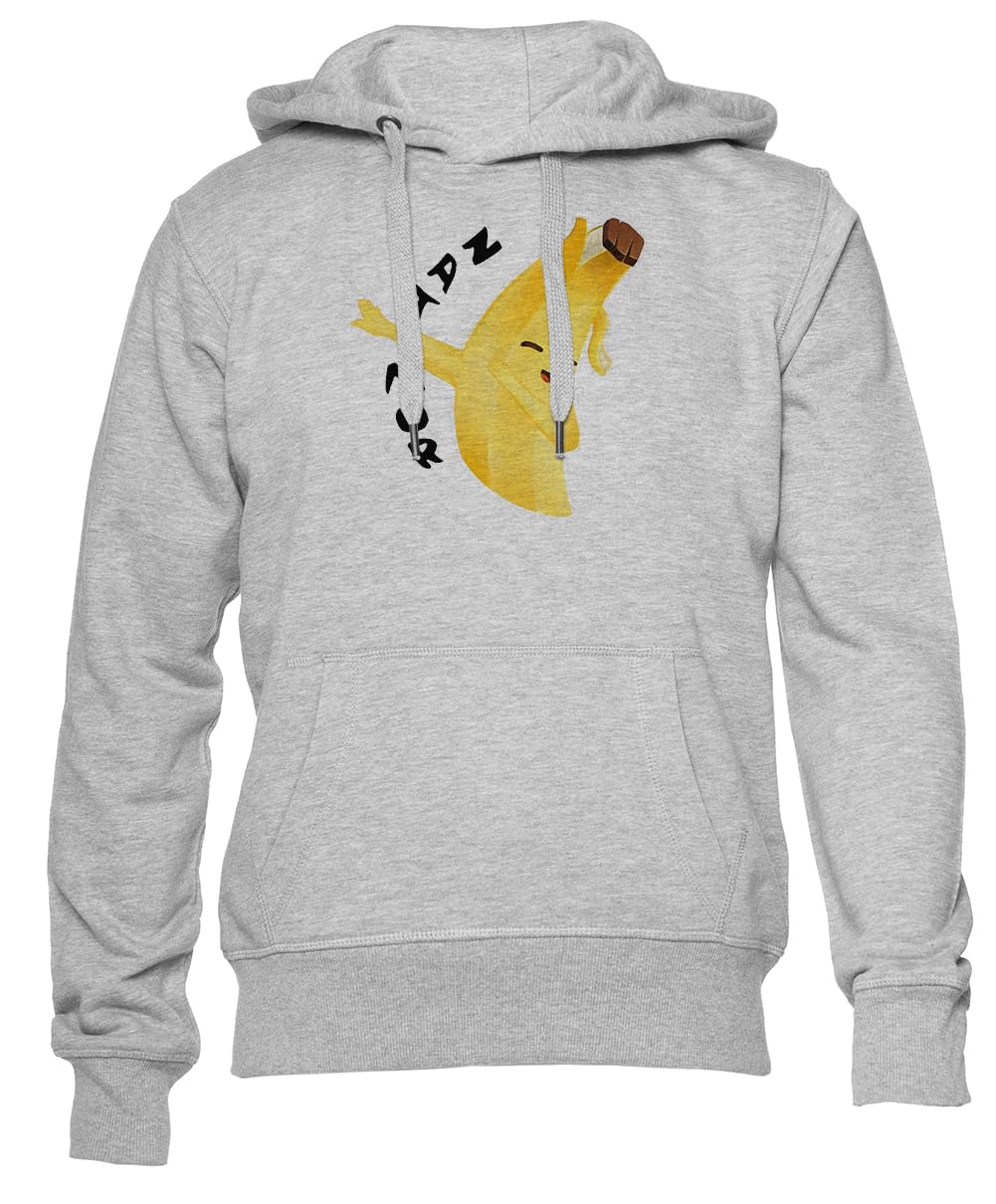 Natmor Felpa Unisex Grigia con Collo Giro Unisex Grey Hoodie Crewneck