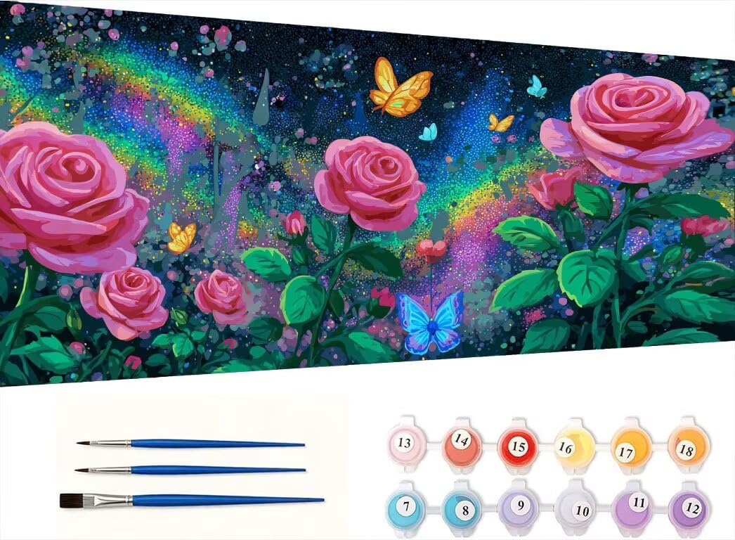 Peinture par Numéros Kit Adultes, Jardin De RêVe, 60x80cm 4JGWX-365