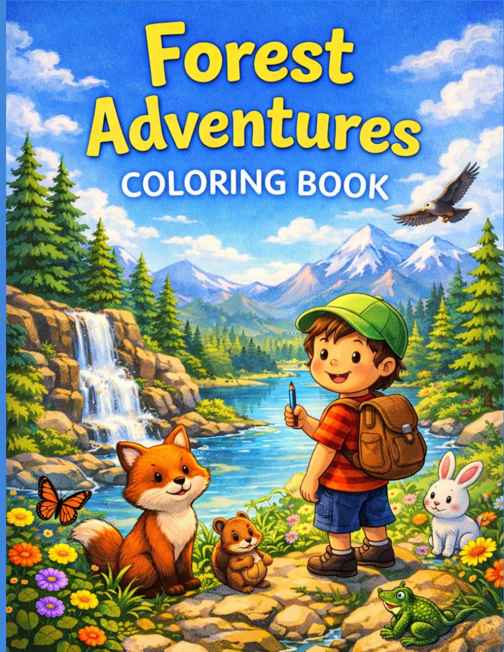 Kids Nature Adventure Coloring Book: Fun Nature Scenes for Children: Discover the Wild with Cute Animals and Nature Adventures! Perfect for Kids to Color and Explore