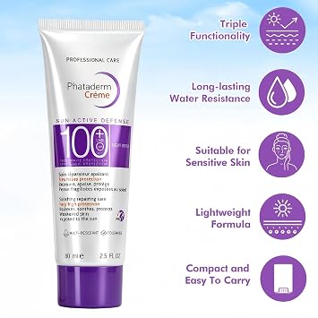 Factor 100 Sun Cream & Sun Block - Broad Spectrum UV Protection Face & Body Sunscreen, Water & Sweat Resistant, Refreshing Formula, Natural Moisturiser, Long-Lasting Defense for All Skin Types