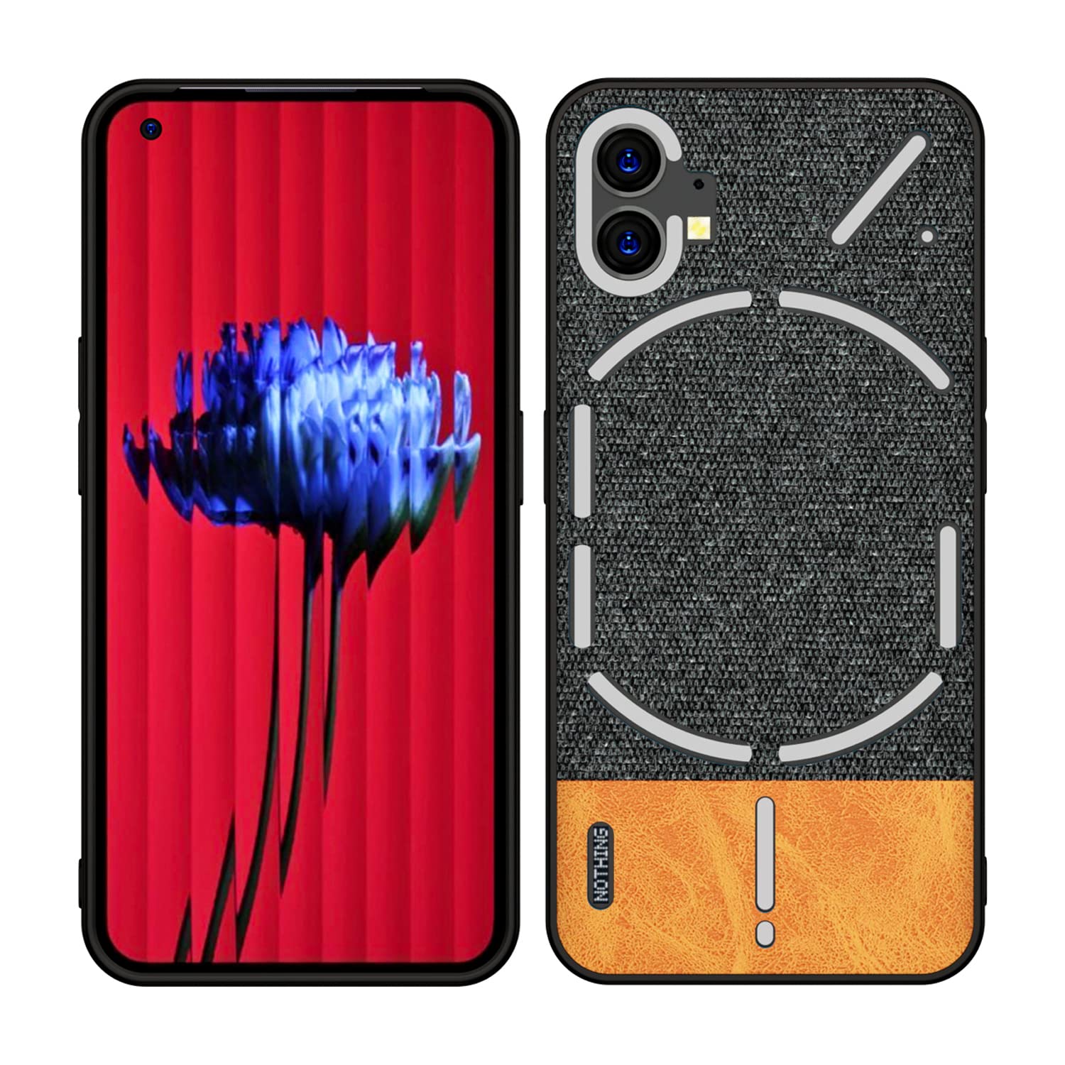 Kapa Soft Fabric And Leather Hybrid Protective Back Case Cover