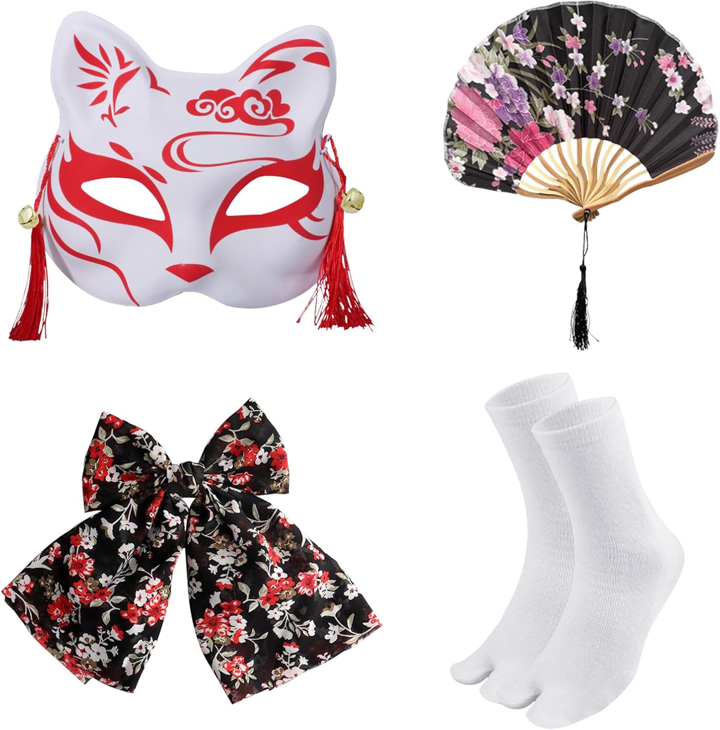 Halloween Costumes for Girls Japanese Anime Kimono Geisha Robe Outfit with Accessories - Image 7