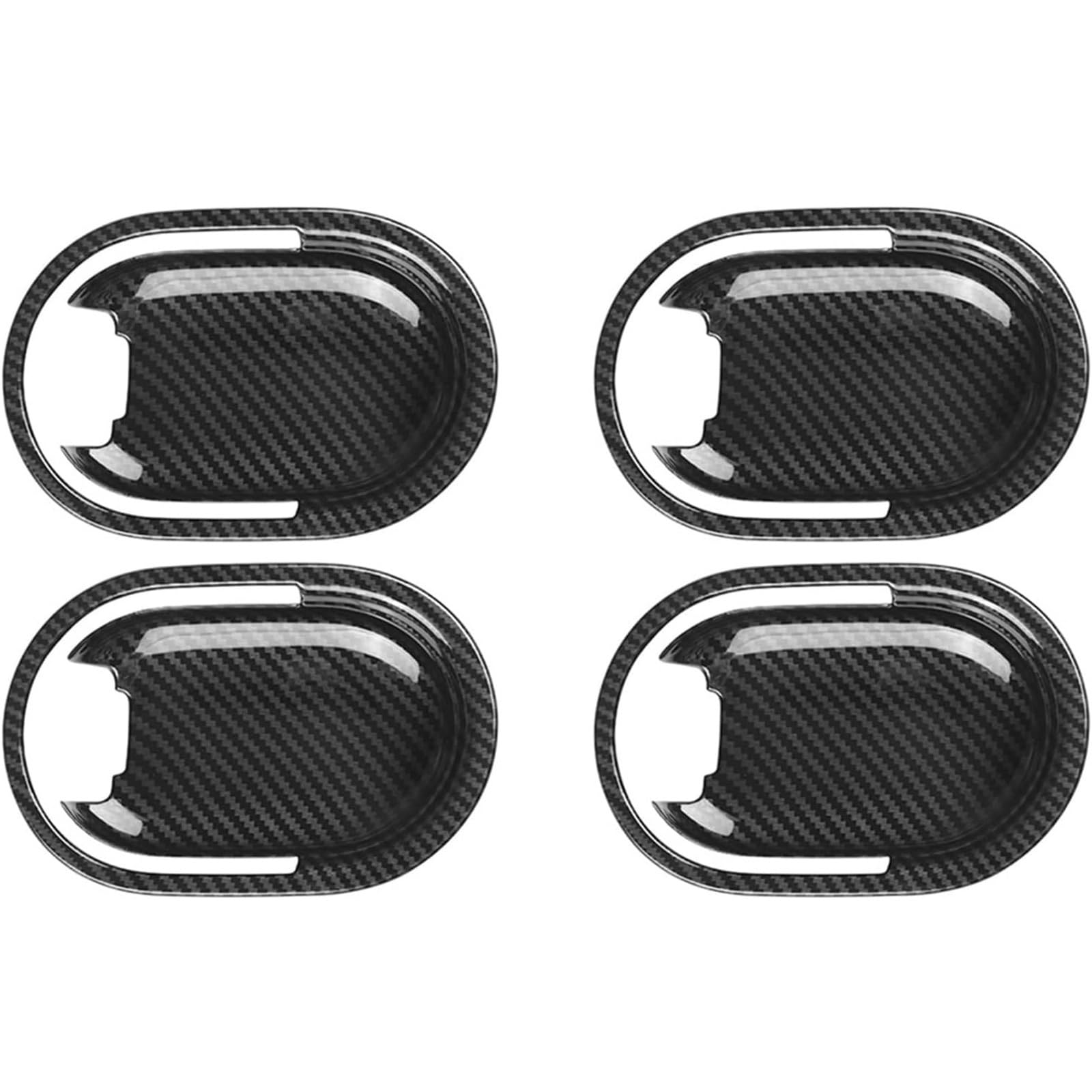 Zynther One Color Inside Door Latch Handle Car Interior Mouldings For Hyundai For Aini For Krypton 5 For Ioniq 2022+ 4Pcs Carbon Fiber