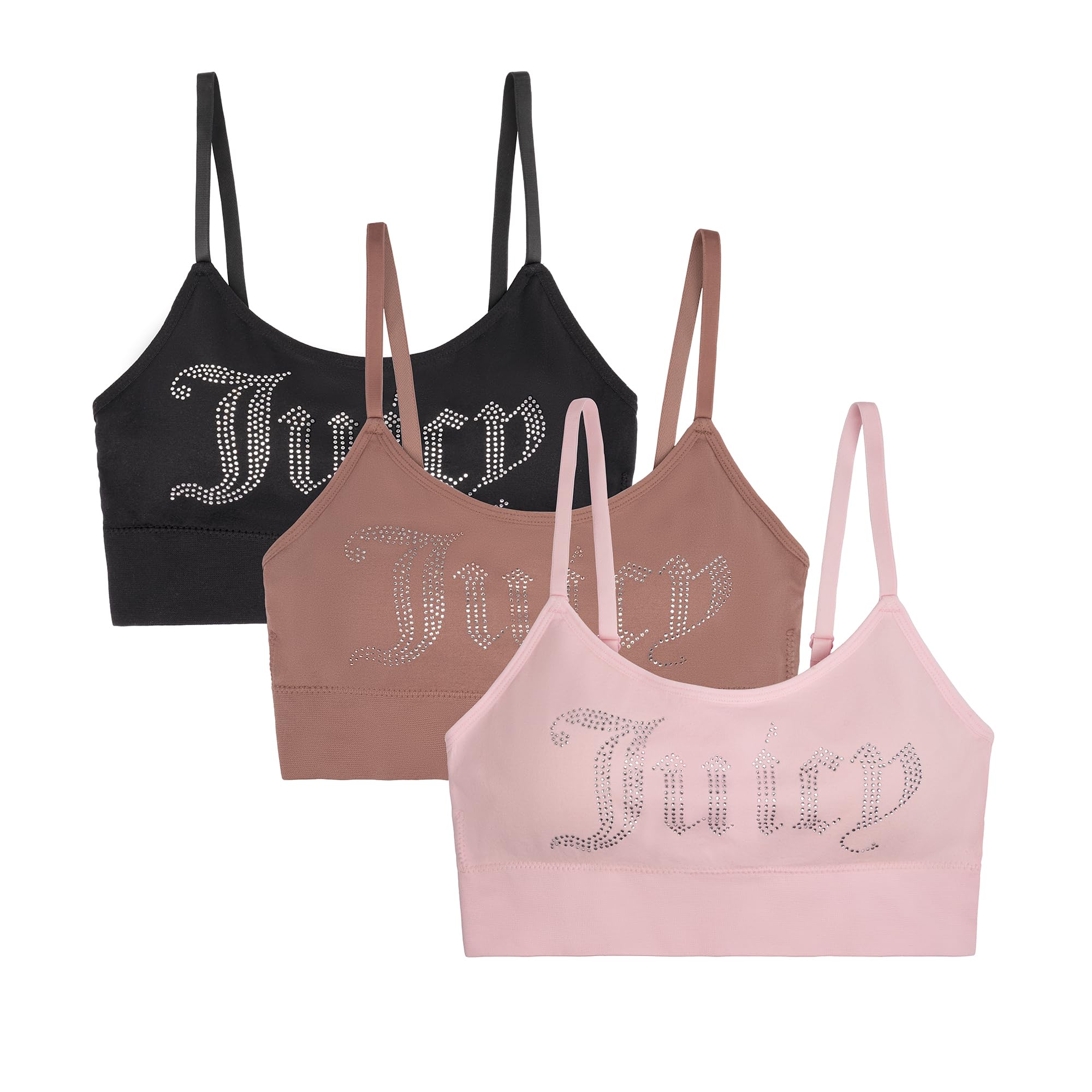 Juicy Couture Women's Multipack Seamless Comfort Lounge Wirefree Bralettes