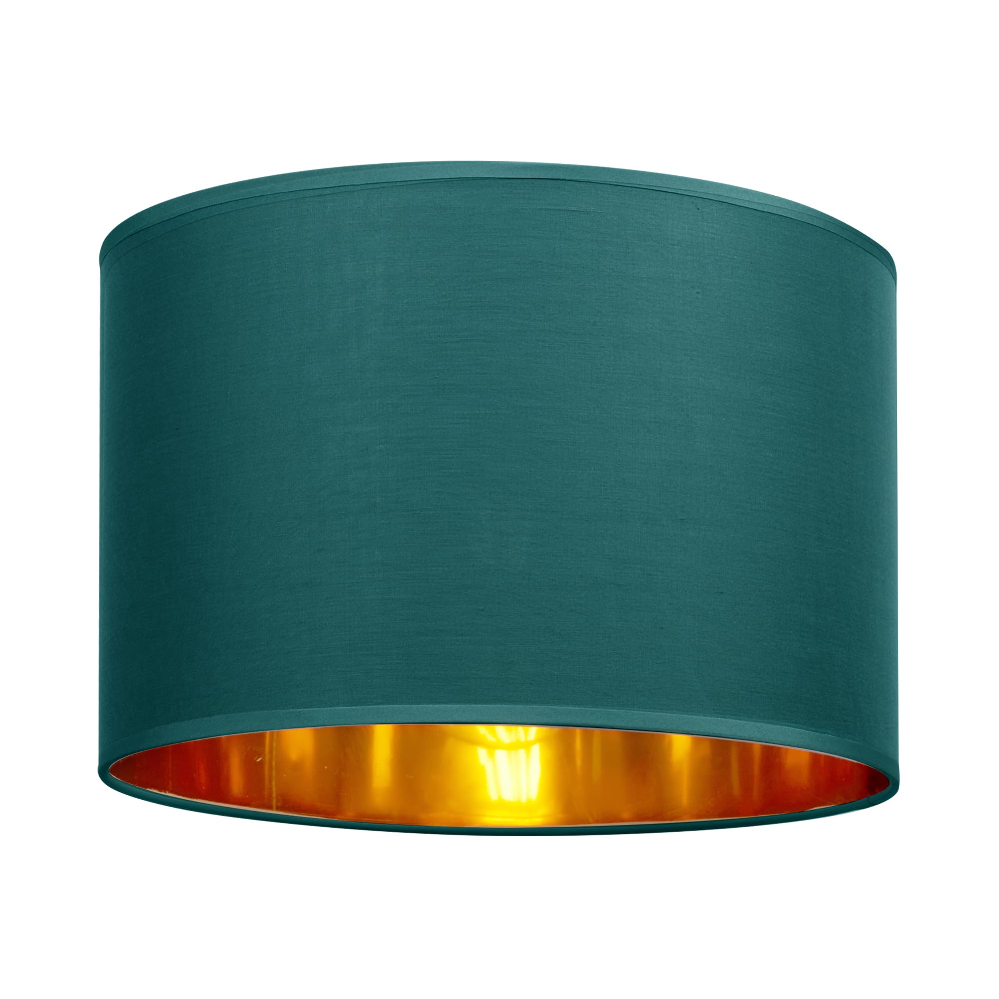 GIGGI Fabric Lamp Shades with Golden Inner, 8" Green Light Shade Ceiling – Modern Lampshades for Ceiling Lights, Lamp Shades for Table Lamps, Floor Lamps, Living Room, Bedroom, Home Décor