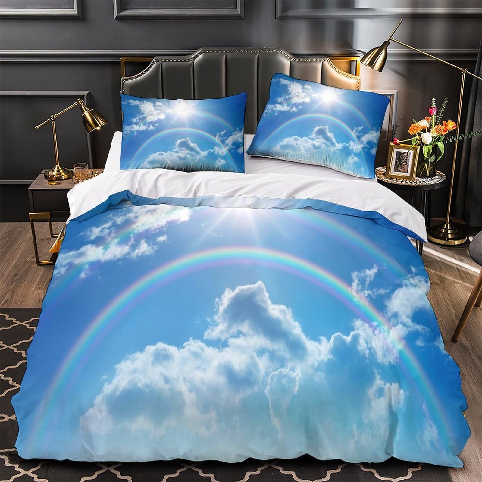 Parure de lit lama 260x220 fatigué du repassage ? Tissu anti-pli