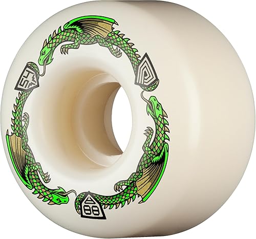 Miniatura 46 de Ruedas de patineta Powell Peralta Dragon Formula 88A, A2, 54mm x 39mm 88A A2 Asimétrico