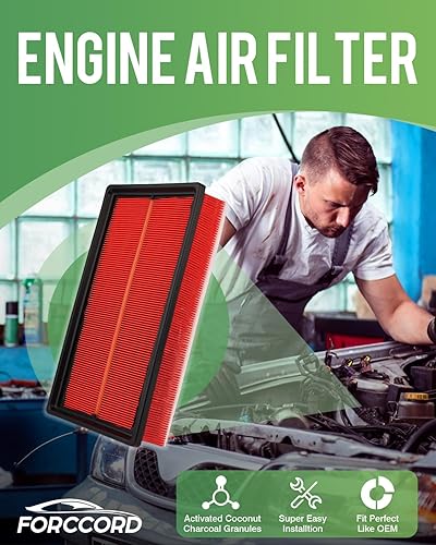Miniatura 2 de Paquete de 2 filtros de aire de motor para Volkswagen Atlas 2025-18 2.0L 3.6L, 2025-20 Atlas Cross Sport 2.0L 3.6L Reemplazo del filtro de aire