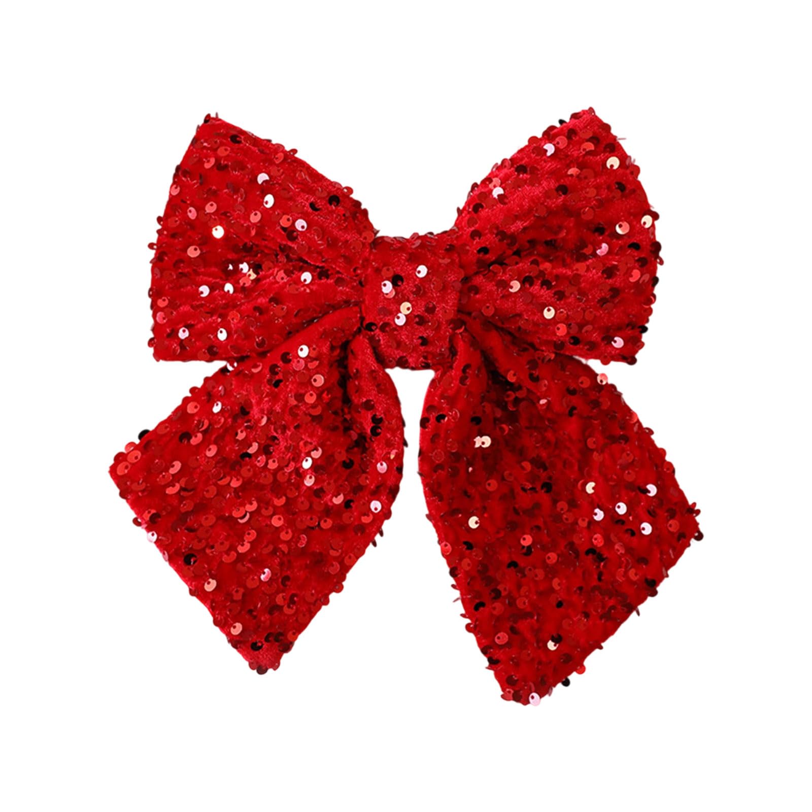 Tsophreniq Sturdy Polyester Christmas Bowknot Ornament Festival Cheer with Assorted Christmas Bowknots for Family Celebration Festival Bowknot