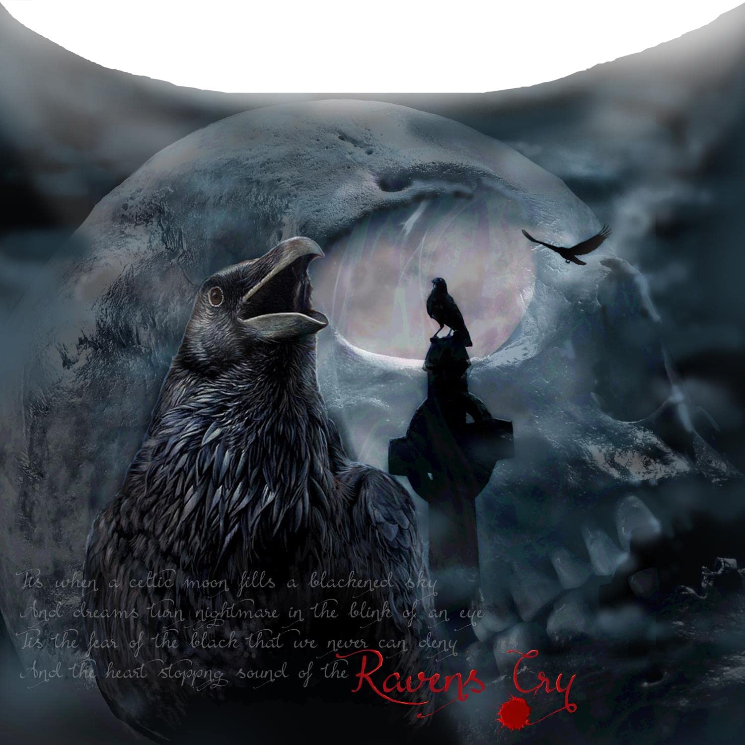 Gothic Raven Fleece Blanket - Raven's Cry - Cosy Fleece Blanket