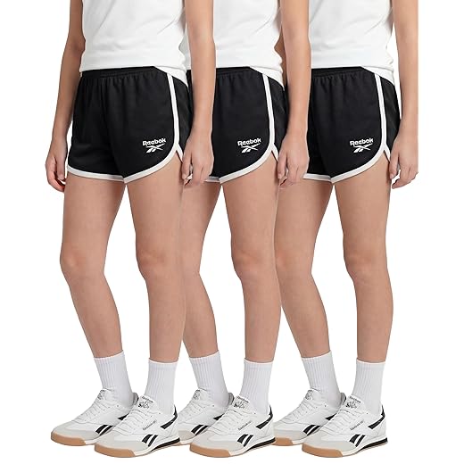 Reebok 3 Pack: Girls' Mesh Dolphin Shorts - Kids Teen Tweens Youth Active Athletic Volleyball Basketball Soccer Running
